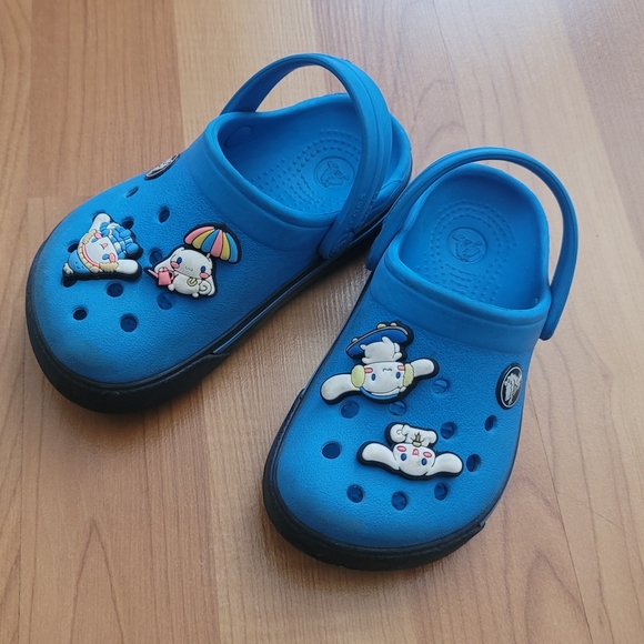 Crocs Classic Clog Childs Size 8-9 Blue Beach Walking Outdoor Slip On Sandals - Picture 1 of 6